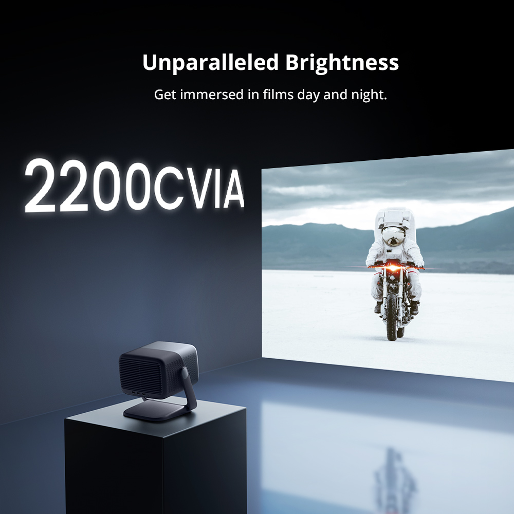 JMGO N1 Ultra 4K Triple Laser Projector, 360&deg; Freestyle Gimbal, 2200 CVIA Lumen, HDR 10, 10W*2 Dynaudio Speakers, Instant Keystone Correction - EU Plug