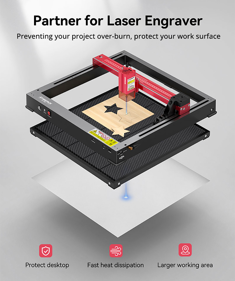 ATOMSTACK F4 420x410mm Laser Bed, Honeycomb Working Table