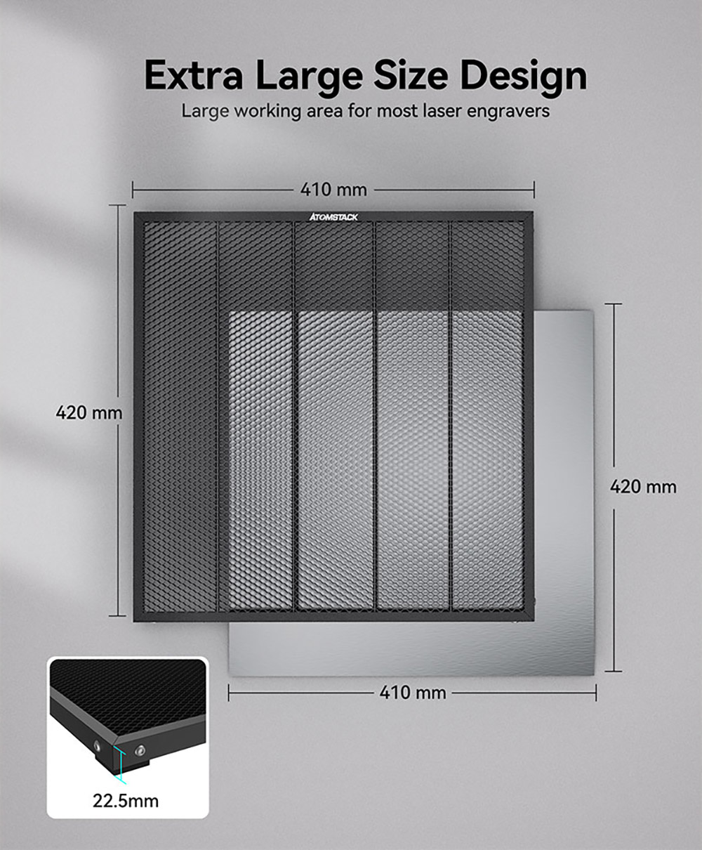 ATOMSTACK F4 420x410mm Laser Bed, Honeycomb Working Table