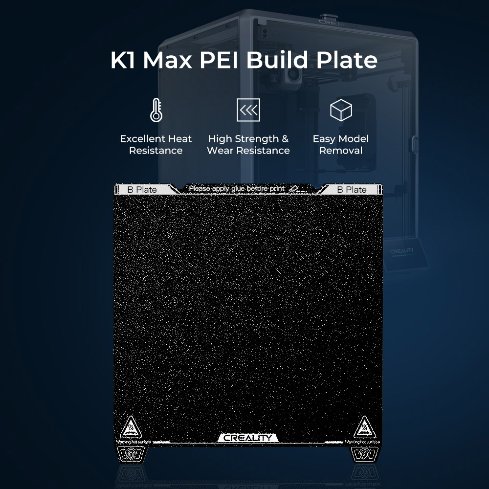 Creality K1 Max 315x310mm PEI Build Plate with Soft Magnetic Sticker