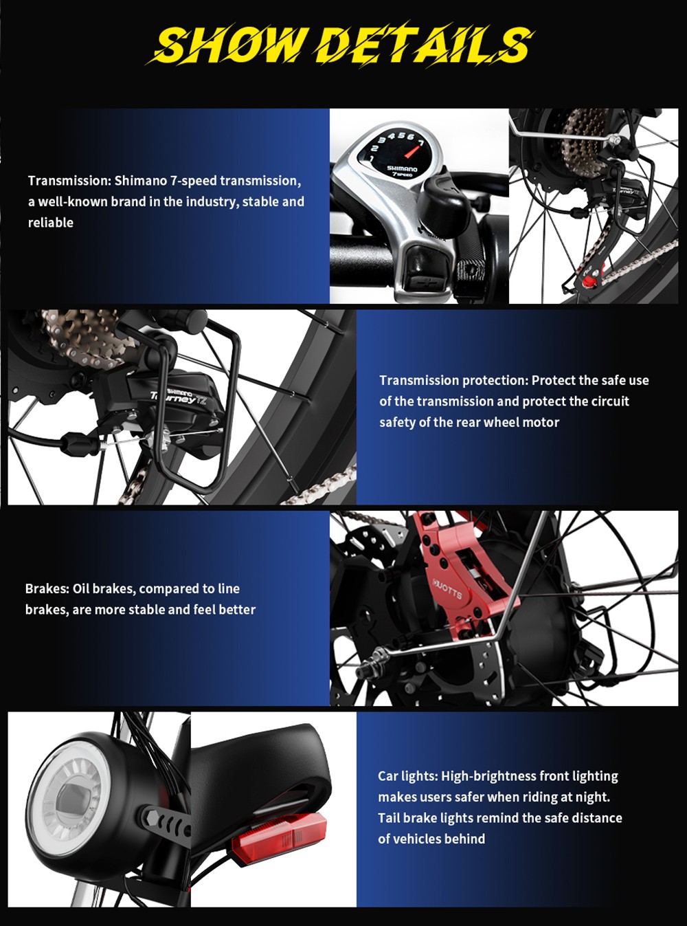 DUOTTS N26 Electric Bike, 750W*2 Motors, 55km/h Max Speed, 26*4.0'' nafukovacie pneumatiky, 48V 20Ah batéria Samsung, dojazd 120-150km, 7-rýchlostný Shimano, max. zaťaženie 200kg čierna