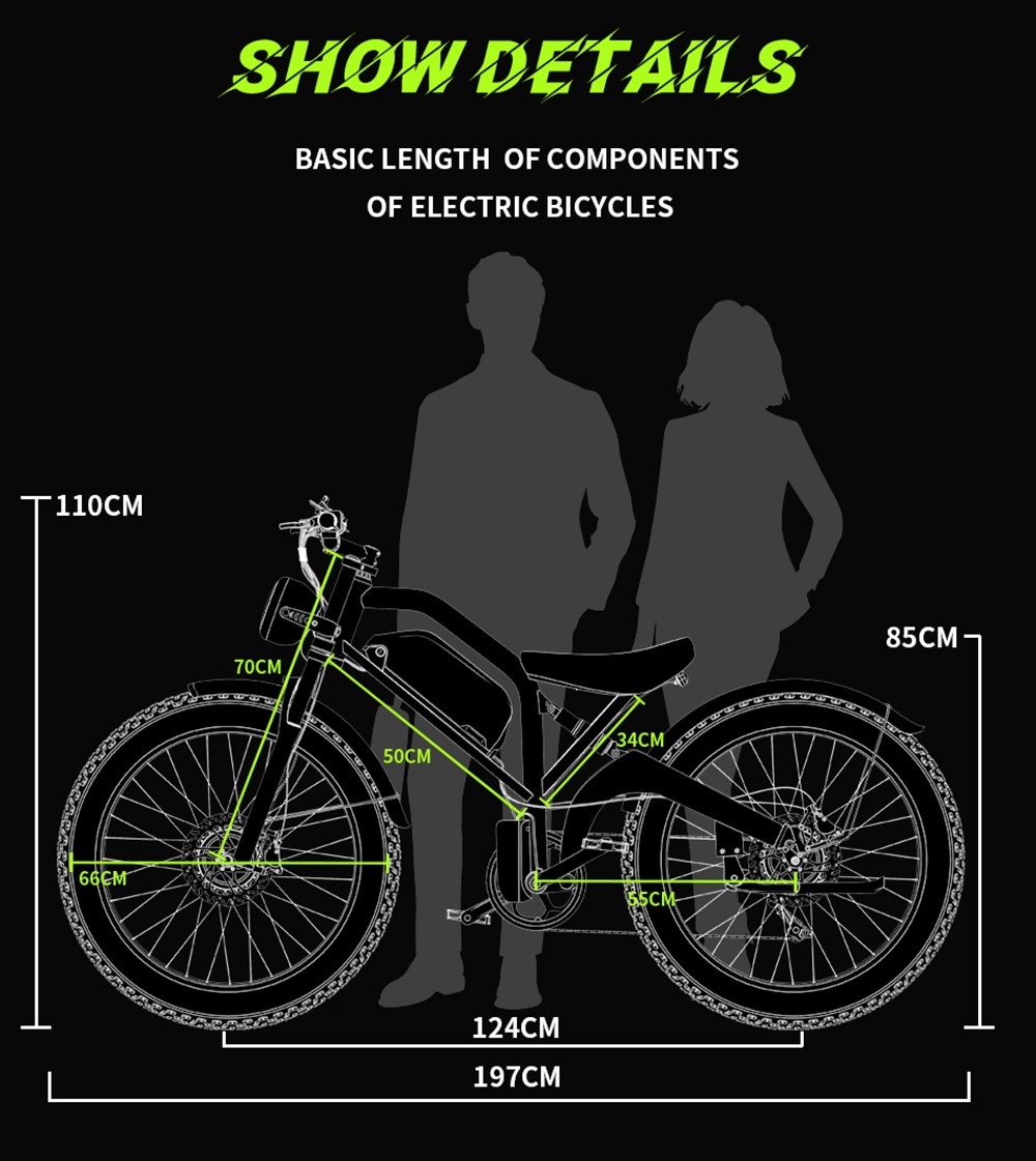 DUOTTS N26 Electric Bike, 750W*2 Motors, 55km/h Max Speed, 26*4.0