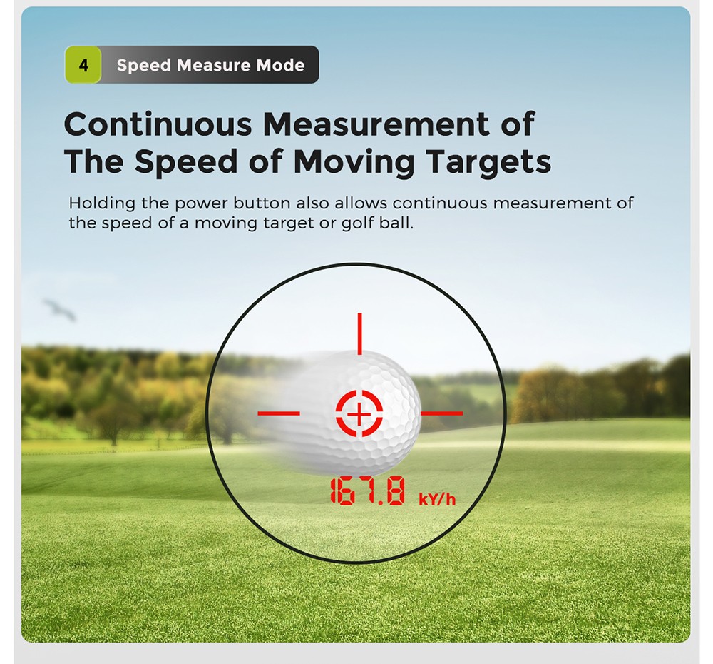 FOSSiBOT C1000 Pro Golf Rangefinder, Green & Red OLED Display, 0.06s Measure Speed, 1000m Measurement Range, IP54 Waterproof