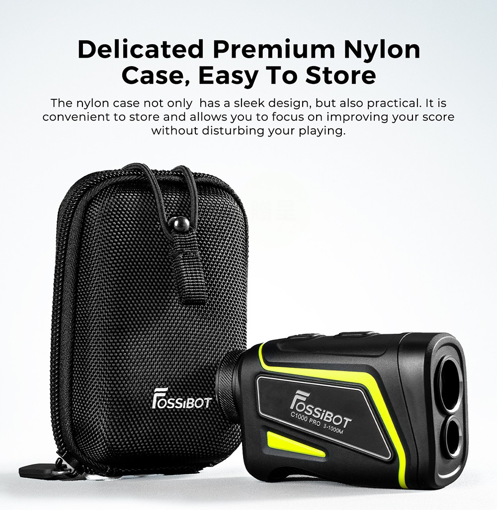 FOSSiBOT C1000 Pro Golf Rangefinder, Green & Red OLED Display, 0.06s Measure Speed, 1000m Measurement Range, IP54 Waterproof