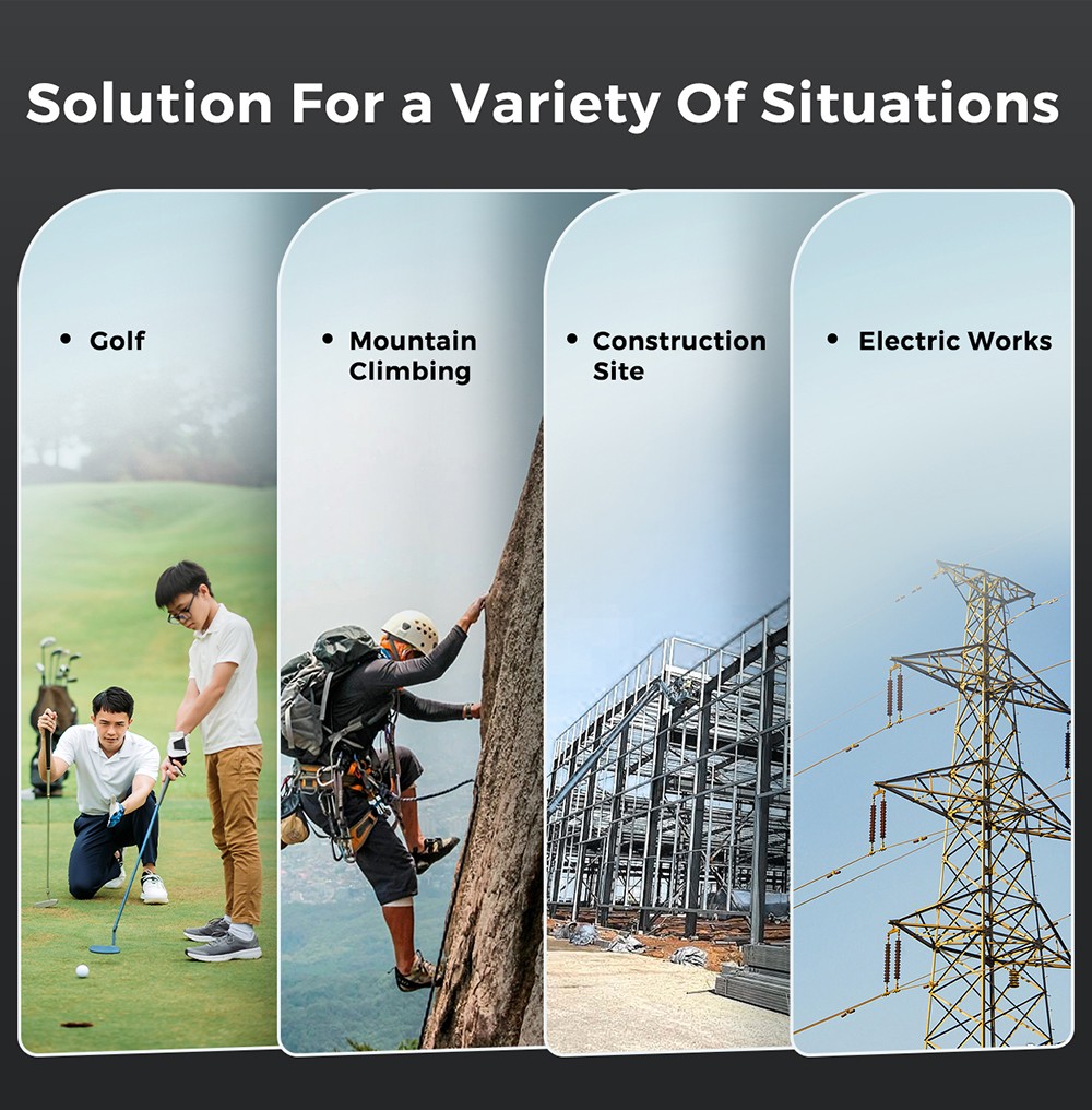 FOSSiBOT C1000 Pro Golf Rangefinder, Green & Red OLED Display, 0.06s Measure Speed, 1000m Measurement Range, IP54 Waterproof