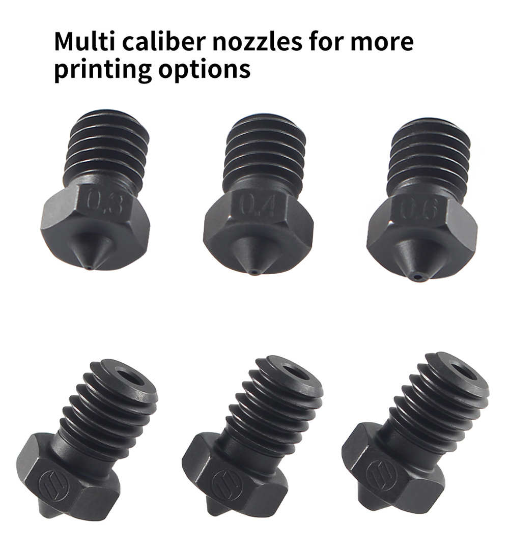 FYSETC E3D V6 0.6mm Tungsten Carbide Nozzle for VORON2.4/Trident/MK3S Printer