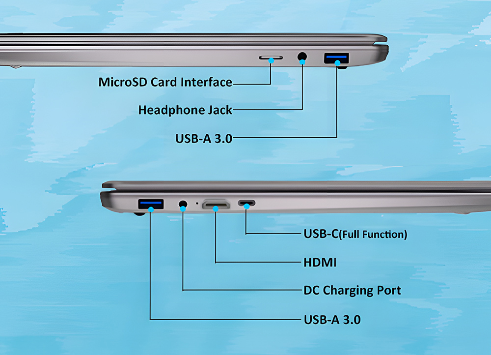 GXMO F152R7 Laptop, 15.6-inch 2560*1440 IPS FHD Screen, AMD Ryzen7 5700U 8 Cores Up to 4.3GHz, 16GB RAM 1TB SSD, Dual-band WiFi Bluetooth 4.2, 1*MiniSD Card Slot 2*USB 3.0 1*Full Function Type-C 1*Mini HDMI 1*Audio Jack, Fingerprint Unlock