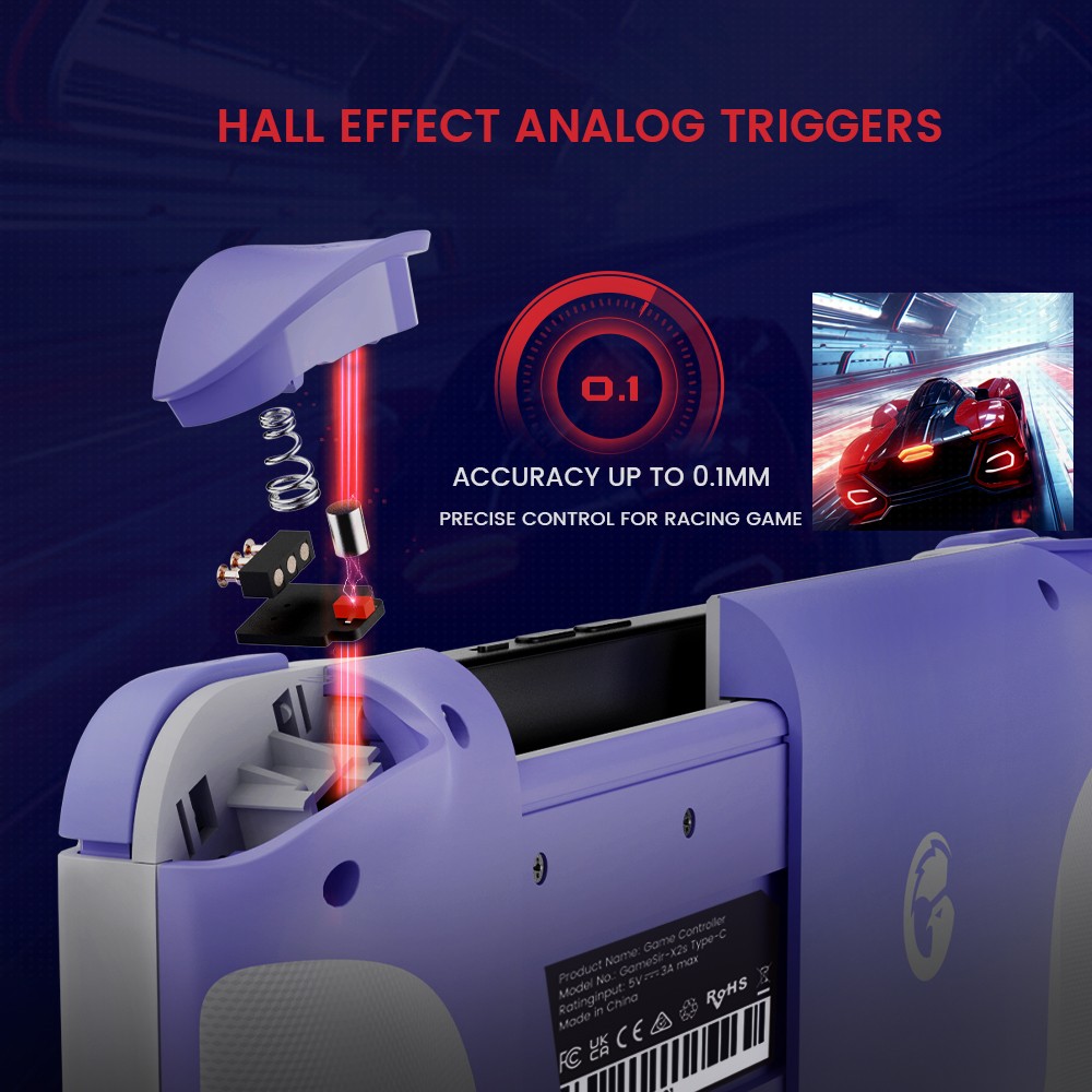 GameSir X2s Type-C Mobile Phone Gaming Controller - Purple