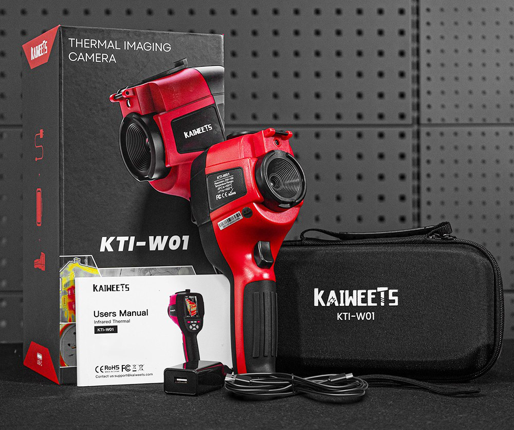 KAIWEETS KTI-W01 Termokamera, 256x192 IR rozlíšenie, -4°F až 1022°F, 3500mAh batéria, IP54 vodotesná