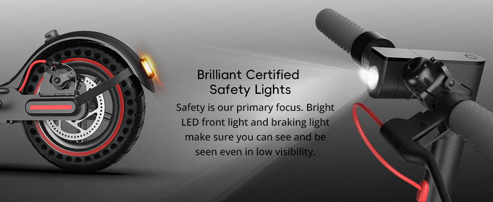 NOVAMILE N20 Electric Scooter 350W Motor 36V 10Ah Battery, 25km/h Max Speed, Dual Disc Brakes, 265lbs Payload, 8.5