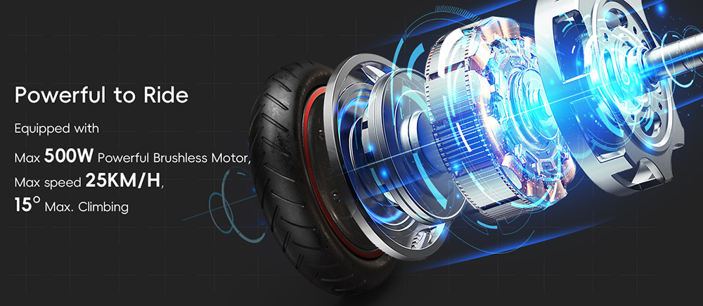 NOVAMILE N20 Electric Scooter 350W Motor 36V 10Ah Battery, 25km/h Max Speed, Dual Disc Brakes, 265lbs Payload, 8.5