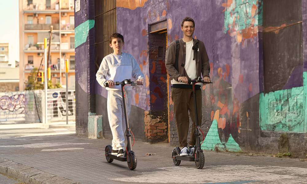 NOVAMILE N20 Electric Scooter 350W Motor 36V 10Ah Battery, 25km/h Max Speed, Dual Disc Brakes, 265lbs Payload, 8.5