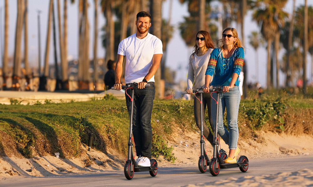 NOVAMILE N20 Electric Scooter 350W Motor 36V 10Ah Battery, 25km/h Max Speed, Dual Disc Brakes, 265lbs Payload, 8.5