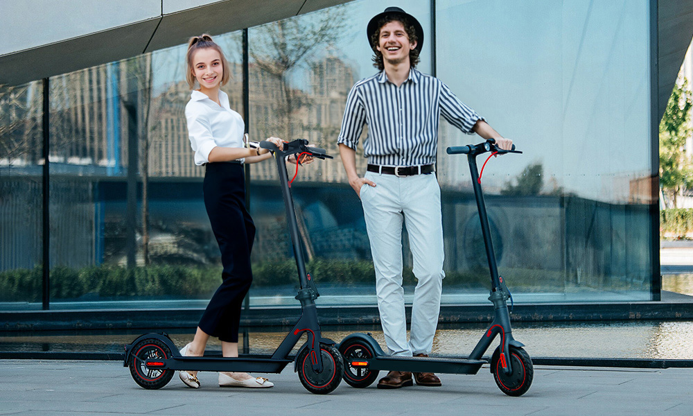 NOVAMILE N20 Electric Scooter 350W Motor 36V 10Ah Battery, 25km/h Max Speed, Dual Disc Brakes, 265lbs Payload, 8.5