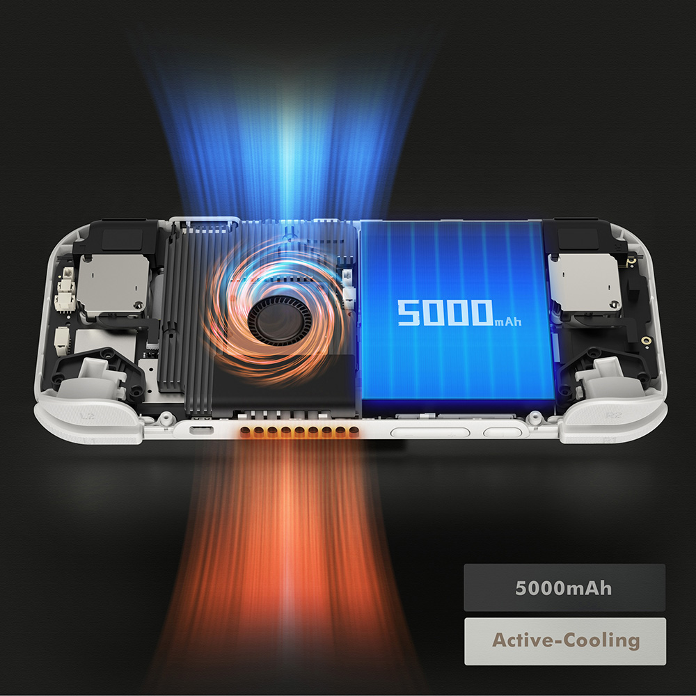 Retroid Pocket 4 Pro-Spielekonsole, 4,7-Zoll-Touchscreen, 8 GB RAM, 128 GB Speicher, keine Spiele vorinstalliert, Android 13, Moonlight-Streaming – Schwarz