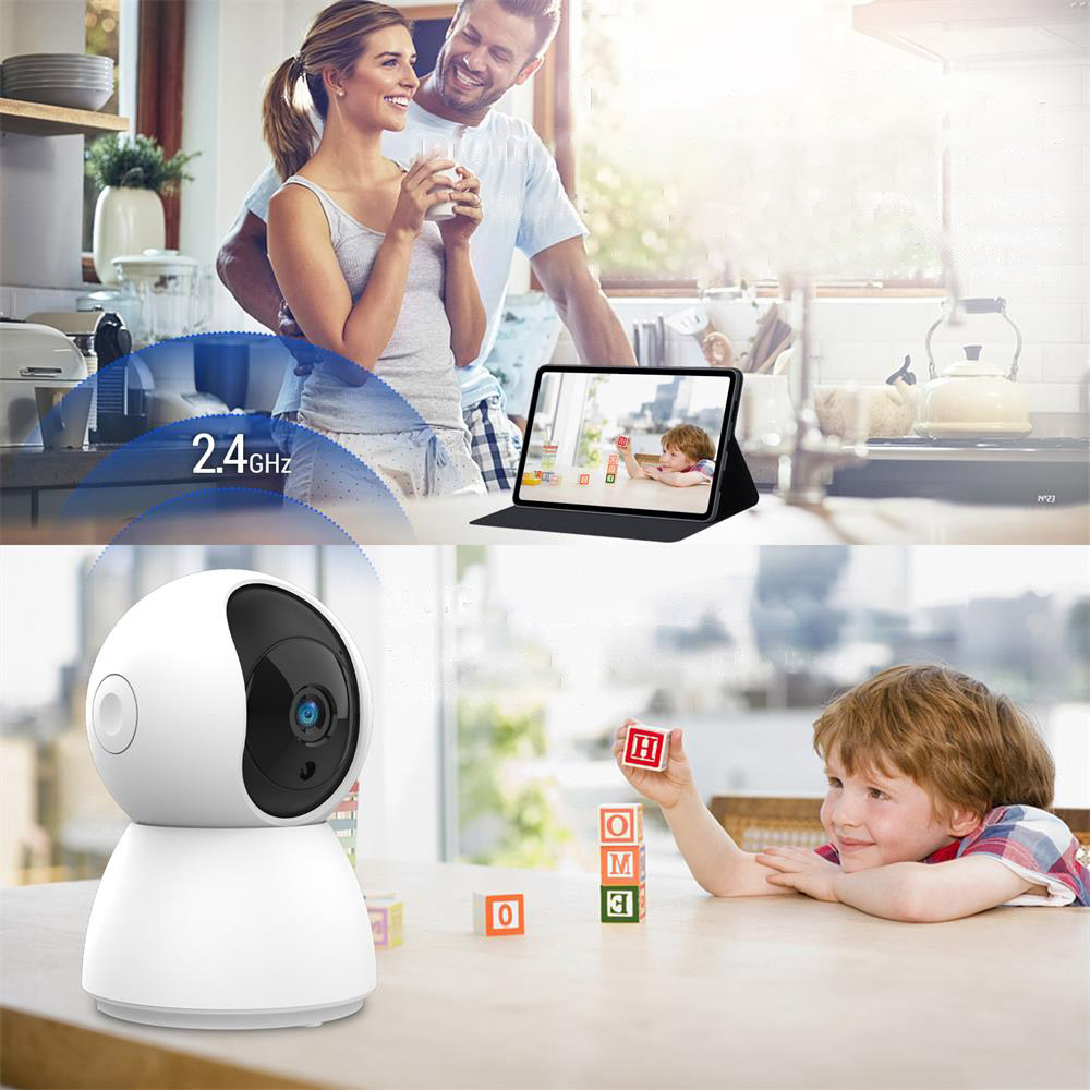 TALLPOWER C23 Indoor Surveillance Camera, Ultra HD 2K, 2.4GHz WiFi, Night Vision, Auto Tracking, Infrared LED, 360° Pan & amp; Tilt, Two-way Audio - 2Pc, EU Plug