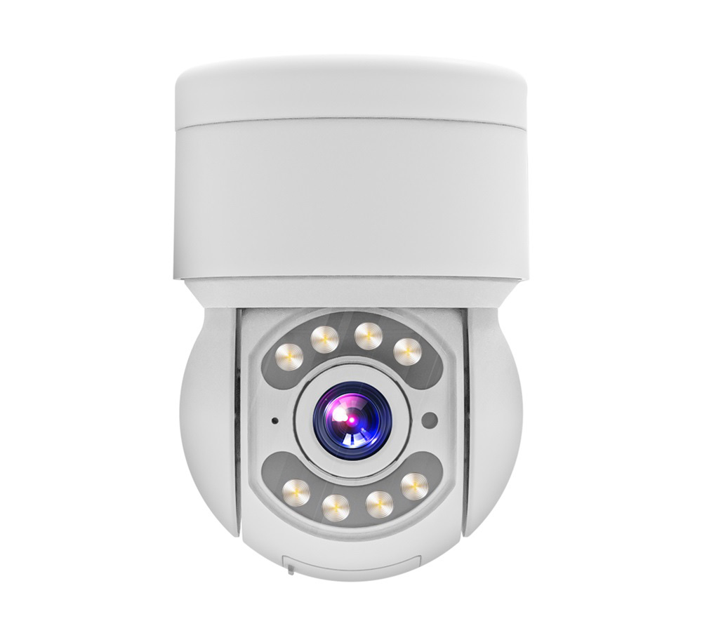 TALLPOWER C48 Vonkajšia WiFi kamera, HD 2K 4MP, nočné videnie, 360° naklápanie, detekcia pohybu, vodotesnosť IP65, 2-cestný zvuk, aplikácia Tuya/Smart Life - 1ks biela, zástrčka EÚ