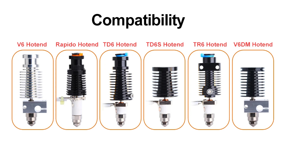 Trianglelab ZS-MZE-HF PLUS Melt Zone Extender for V6 Dragon Rapido Hotend