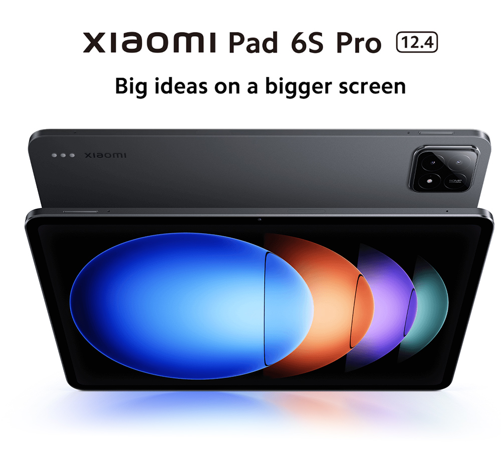 Xiaomi Pad 6S Pro 12.4'' Tablet, 3048*2032 144Hz LCD Screen, Snapdragon 8 Gen 2 CPU, 12GB RAM 256GB ROM, WiFi 7 Bluetooth 5.3, 50MP Main Camera + 32MP Front Camera, 10000mAh Battery, Supports NFC Tag - Black, Chinese Version