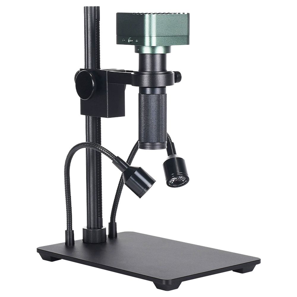 HAYEAR 4K Microscope Camera, with Dual Head Light Bracket, 8MP Eyepiece, USB 3.0 Interface, for Maintenance Recording Measurement
