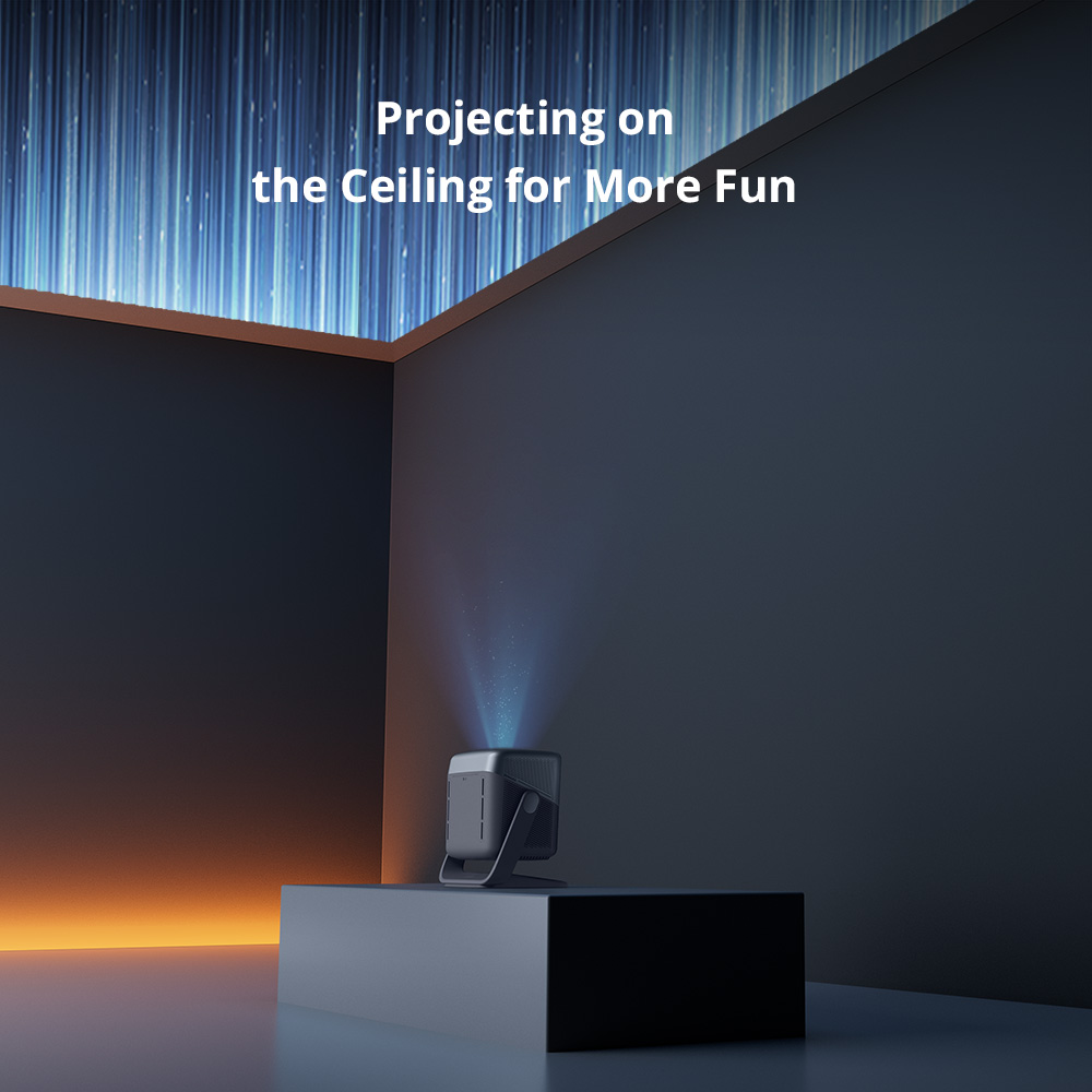 JMGO N1 Ultra 4K Triple Laser Projector, 360&deg; Freestyle Gimbal, 2200 CVIA Lumen, HDR 10, 10W*2 Dynaudio Speakers, Instant Keystone Correction - EU Plug