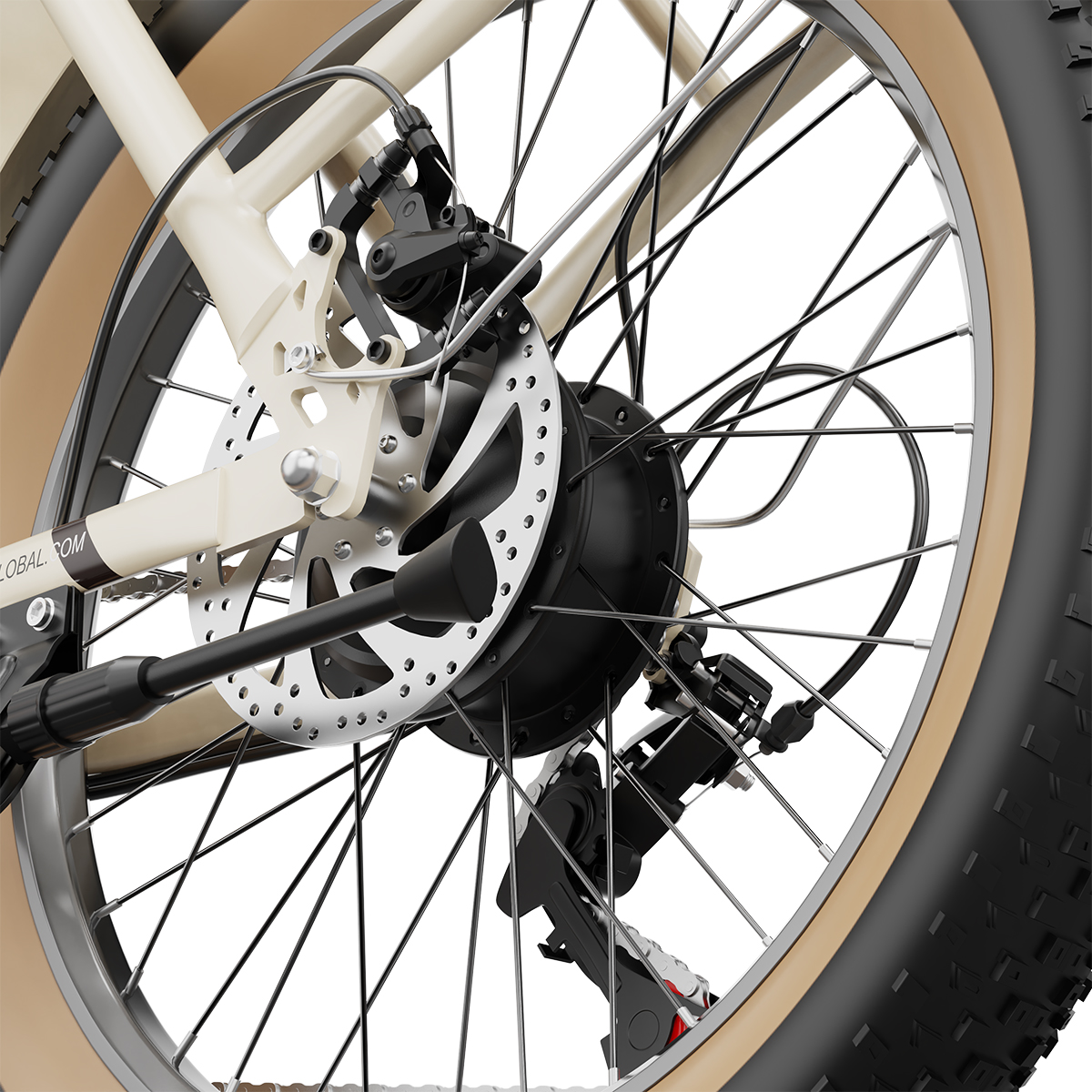 ONESPORT OT16-2 Elektrický bicykel 20*3.0 palcové pneumatiky, 350W motor 48V 15Ah batéria 25km/h max. rýchlosť Kotúčové brzdy - biely