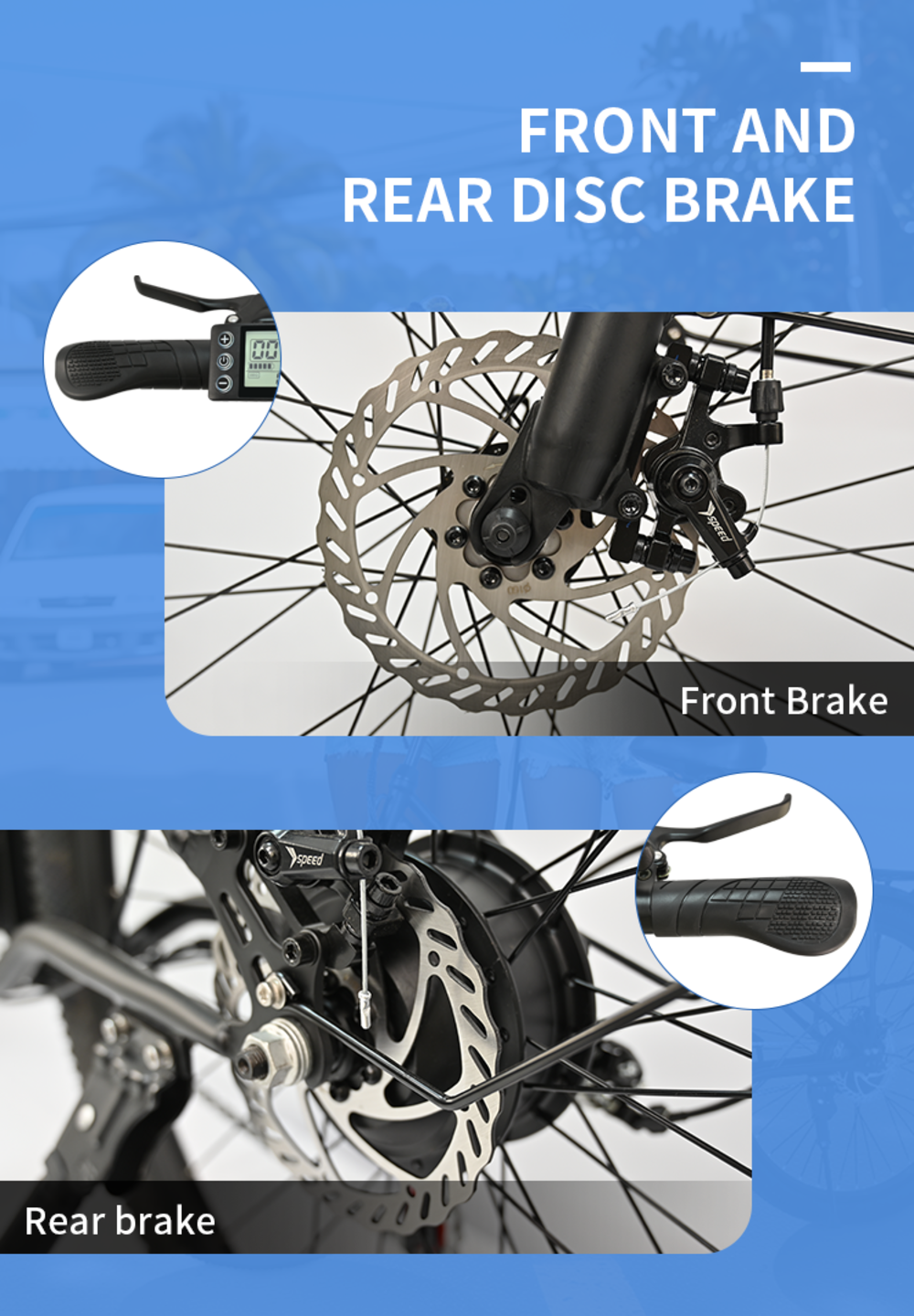 ONESPORT OT18 Elektrobicykel, pneumatiky 26*2,35 palca 350W motor 36V 14.4Ah batéria dojazd 100 km maximálna rýchlosť 25 km/h - čierna