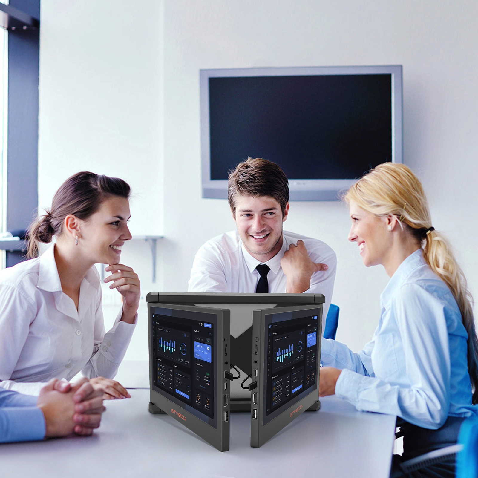 GTMEDIA MATE X Tragbarer Dual-Screen-Monitor Laptop-Bildschirm-Extender f&uuml;r 13-17,3