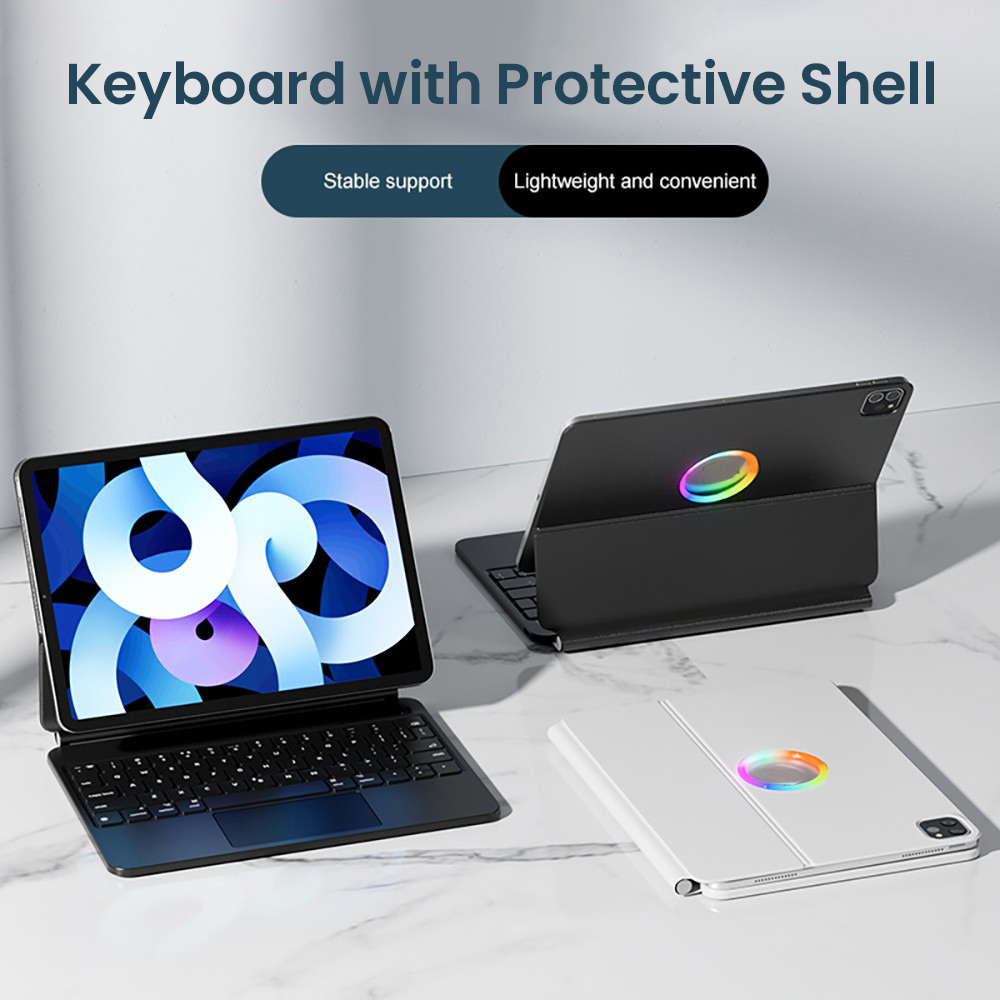 Wireless Bluetooth 5.3 Keyboard for 12.9'' iPad Pro with USB-C Charging - Black