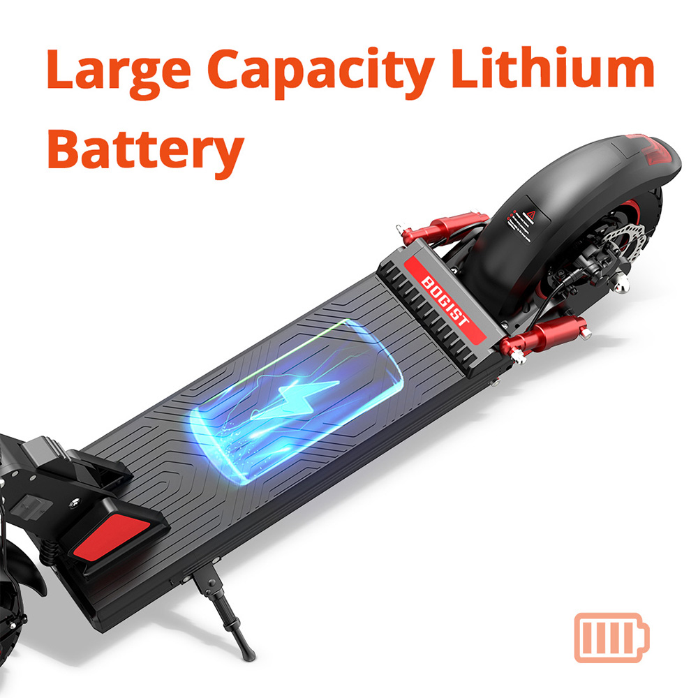 BOGIST C1 Pro Folding Electric Scooter, 10-inch Tire, 500W Motor, 48V 15Ah Battery, 45km/h Max Speed, 45km Range, Removable Seat