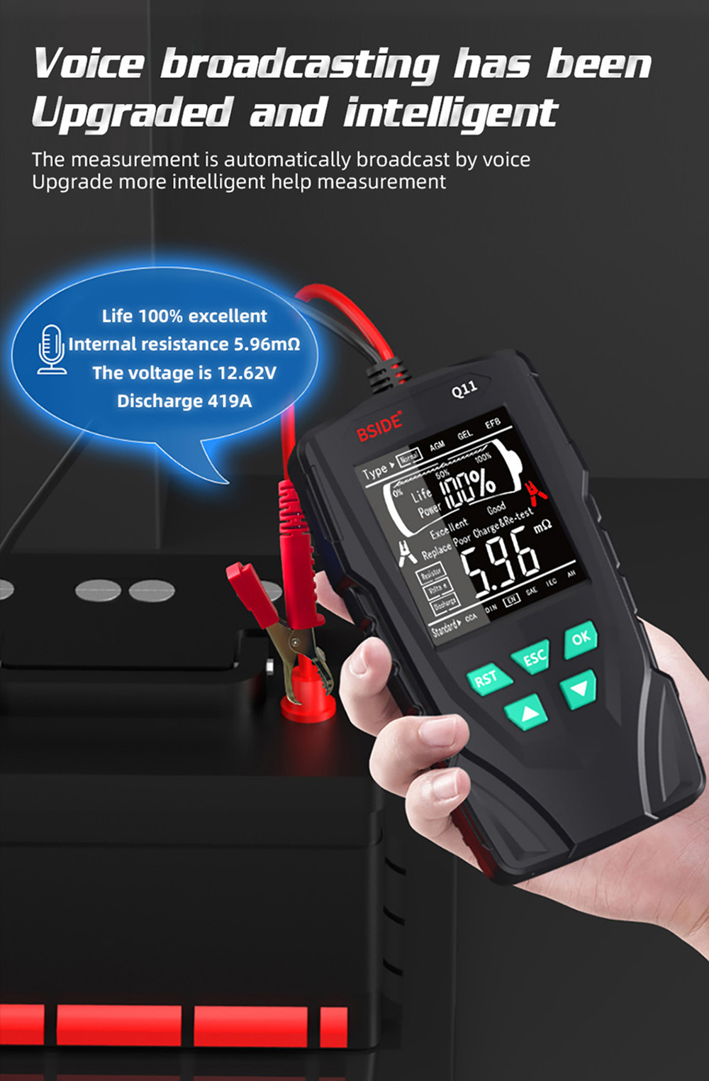 BSIDE Q11 Car Battery Tester