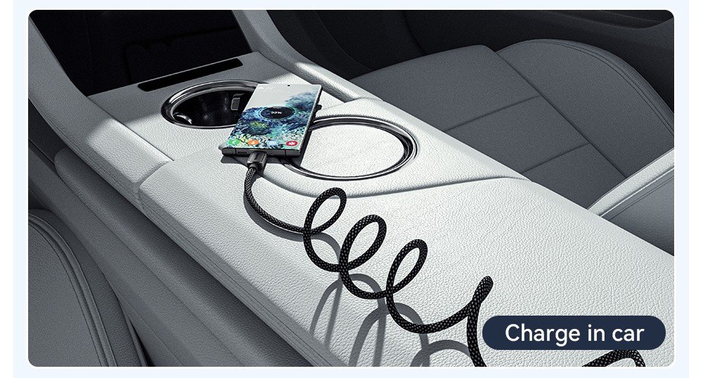 ESSAGER 100W 7A USB-A to USB-C Charging Cable, USB2.0 480Mbps, Magnetic Adsorption, High Density Weaving, Smart Chip