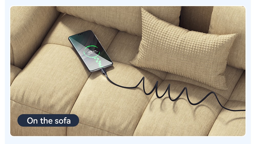 ESSAGER 100W 7A USB-A to USB-C Charging Cable, USB2.0 480Mbps, Magnetic Adsorption, High Density Weaving, Smart Chip