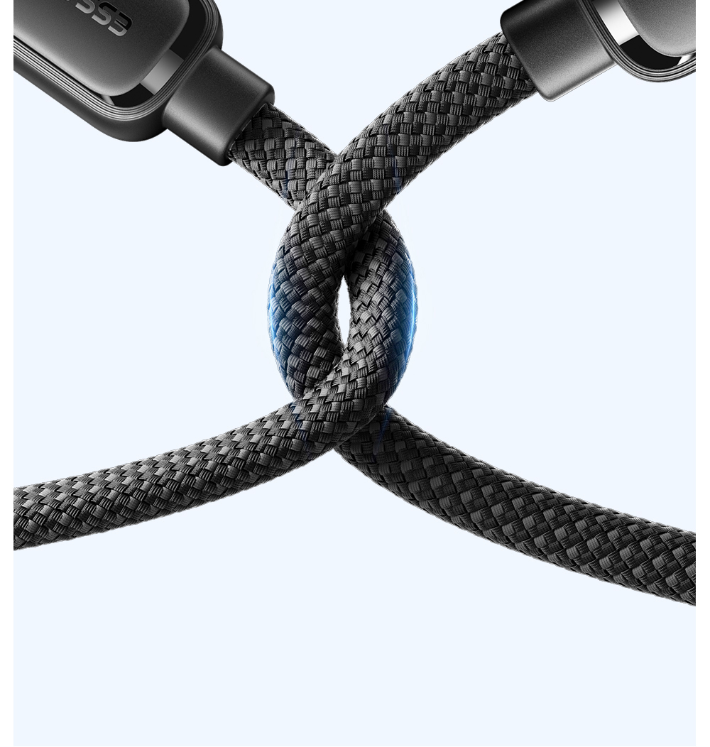 ESSAGER 100W 7A USB-A to USB-C Charging Cable, USB2.0 480Mbps, Magnetic Adsorption, High Density Weaving, Smart Chip