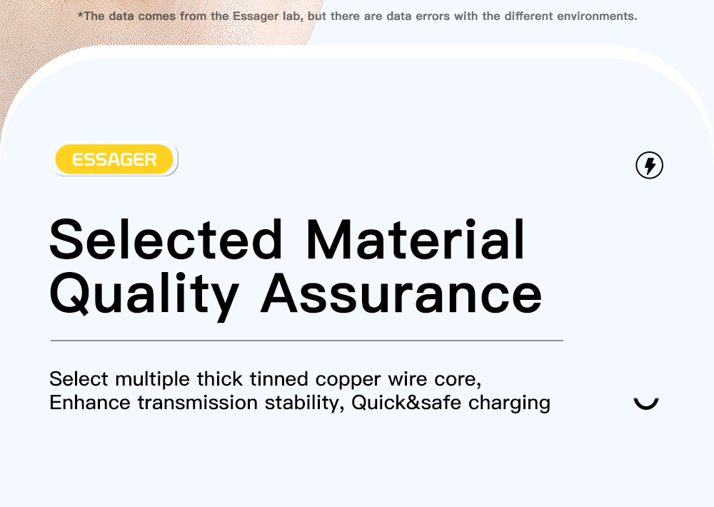 ESSAGER PD 30W Type C to Lightning Charging Cable with LED Light, Transparent Design, USB2.0 480Mbps, Fishnet Thread Weaving, 1m - Black