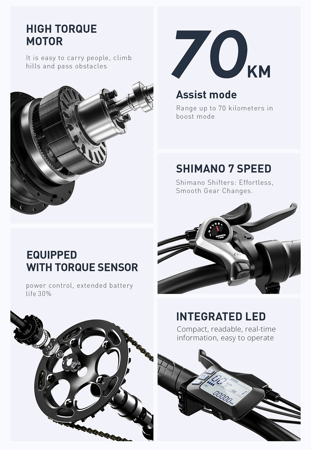 Elektrobicykel GUNAI GN27, 750W motor, 48V 10,4Ah batéria, senzor krútiaceho momentu, 27.5-palcové pneumatiky, max. rýchlosť 35 km/h, max. dojazd 70 km, 7-stupňová prevodovka Shimano, kotúčové brzdy