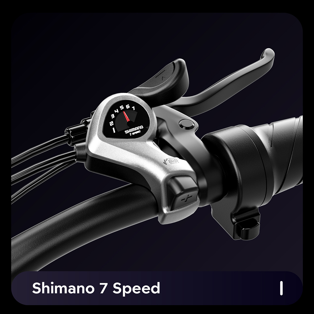 GUNAI GN68 Electric Bike, 2*1000 Motor, 48V 17.5Ah Battery, 26*3.0-inch Fat Tires, 50km/h Max Speed, 80km Max Range, Shimano 7 Speed, Mechanical Disc Brake