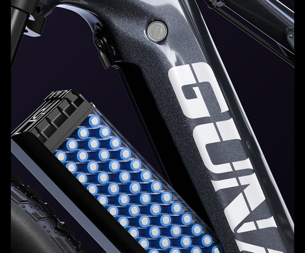 GUNAI GN68 Electric Bike, 2*1000 Motor, 48V 17.5Ah Battery, 26*3.0-inch Fat Tires, 50km/h Max Speed, 80km Max Range, Shimano 7 Speed, Mechanical Disc Brake