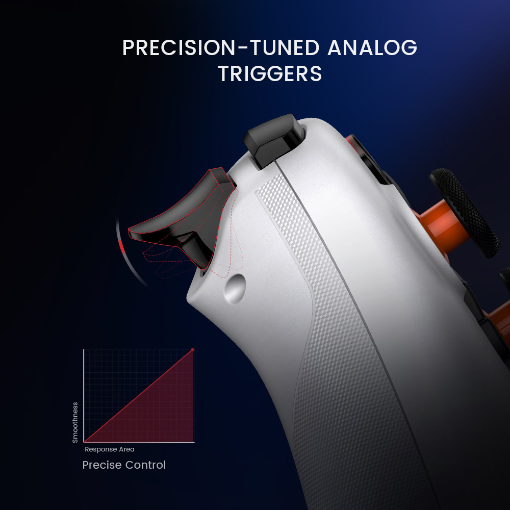 GameSir Nova Lite Multi-platform Wireless Game Controller, Tri-mode Connection Gamepad for PC, Steam, Android, iOS and Switch - White