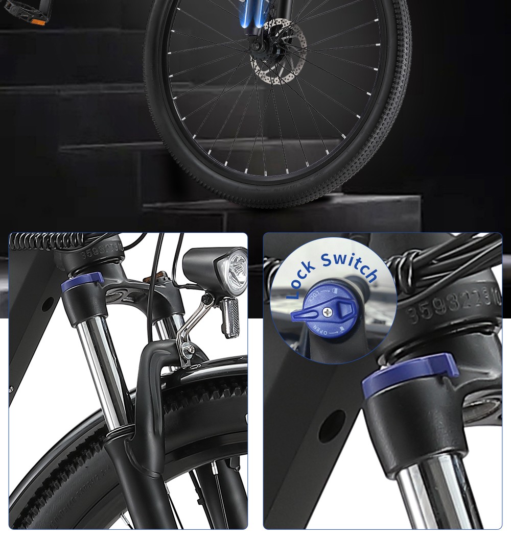 Elektrobicykel Halo Knight H02, 750W bezkefový motor, 48V 16Ah batéria, 29*2.1-palcové pneumatiky, max. rýchlosť 50 km/h, max. dojazd 60 km, Shimano 21 rýchlostí, mechanické kotúčové brzdy - čierny