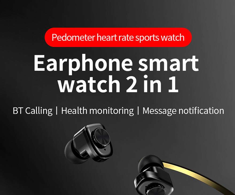 JM03 2in1 Smart Watch with Earbuds Steel Strap