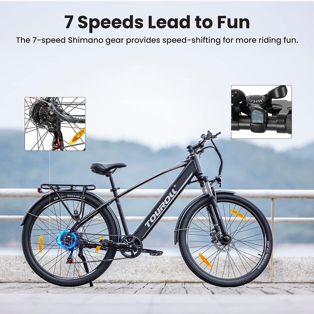 Touroll J1 Trekking Bike with 250W Motor, 27.5
