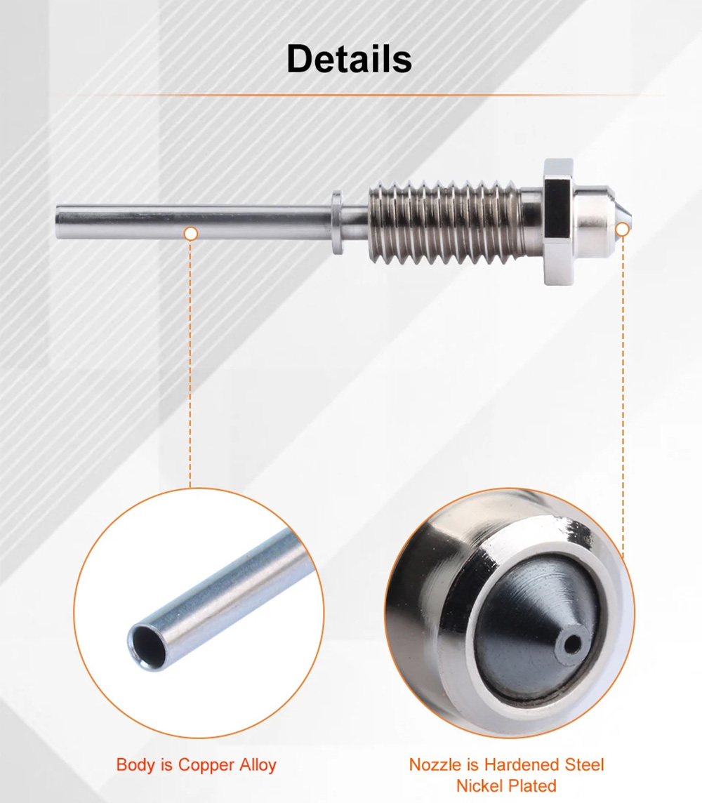 Trianglelab TUN ZS 3D Printing Nozzle, Hardening Steel DLC Coating, Compatible with CHC Kit - 0.6mm