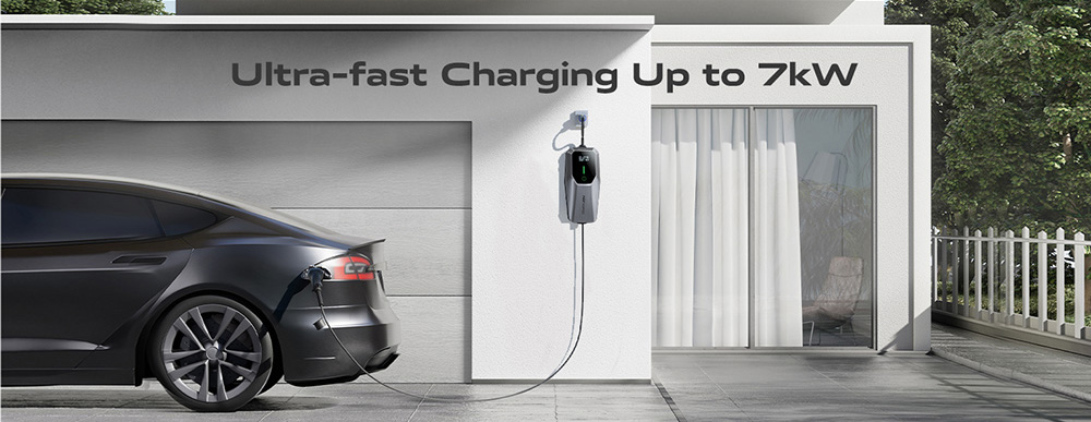 VDL EC21 Portable EV Charger, 7.36KW rýchle nabíjanie, max. prúd 32A, jednofázový CEE 3 pin, 5 m nabíjací kábel, norma IEC 62196-2 typ 2, vodotesnosť IP65