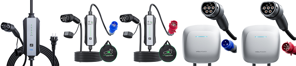 VDL EC40 Portable EV Charger, 7KW Fast Charging, 10/13/16/32A with APP Control, 5M Type 2 Cable, IP65 Waterproof, Wall Charging Box, for EU Standard Sockets IEC 62196-2