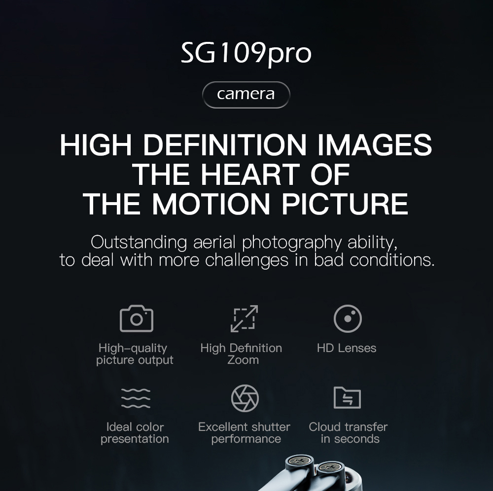 ZLL SG109 Pro RC Drone Dual 4K Camera - 2 Batteries