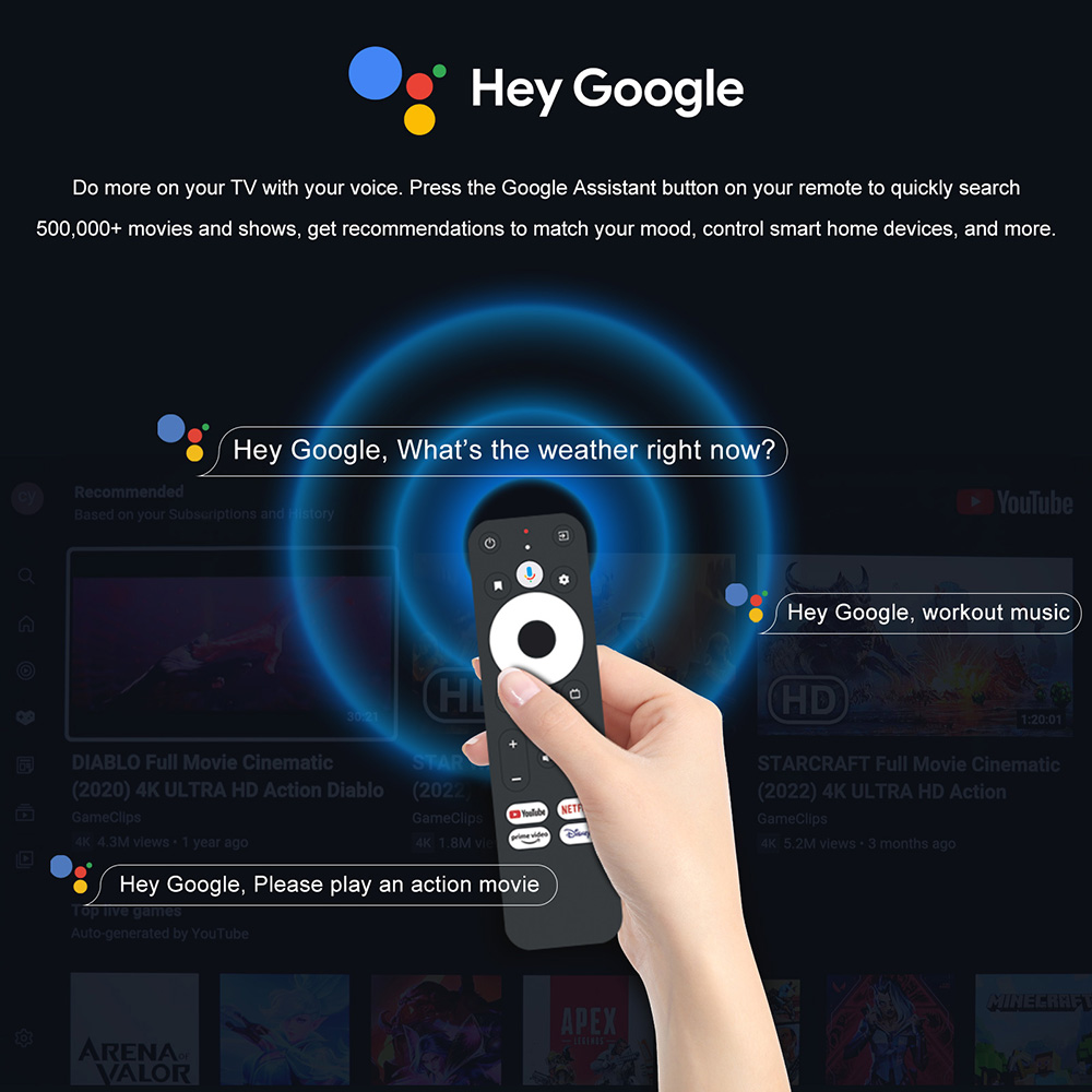 HAKOPro Amlogic S905Y4 Quad core 2GB RAM 8GB eMMC Google Certified Android 11 TV Box Netflix 4K AV1 5G WIFI Bluetooth 5.0 - AU Plug