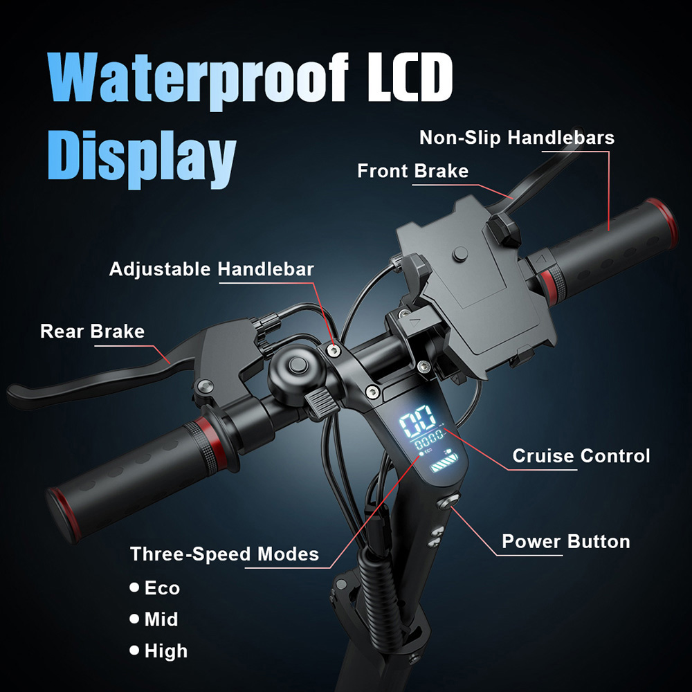 BOGIST C1 Pro Folding Electric Scooter, 10-inch Tire, 500W Motor, 48V 15Ah Battery, 45km/h Max Speed, 45km Range, Removable Seat