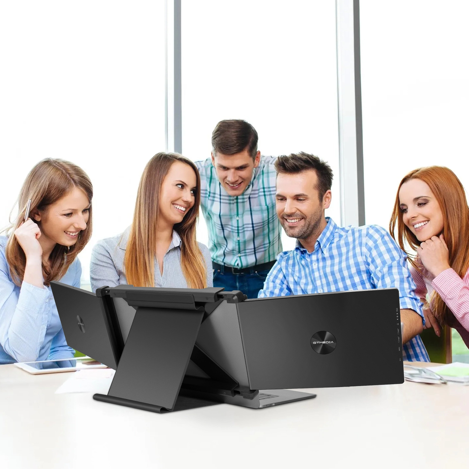 GTMEDIA MATE X Tragbarer Dual-Screen-Monitor Laptop-Bildschirm-Extender f&uuml;r 13-17,3