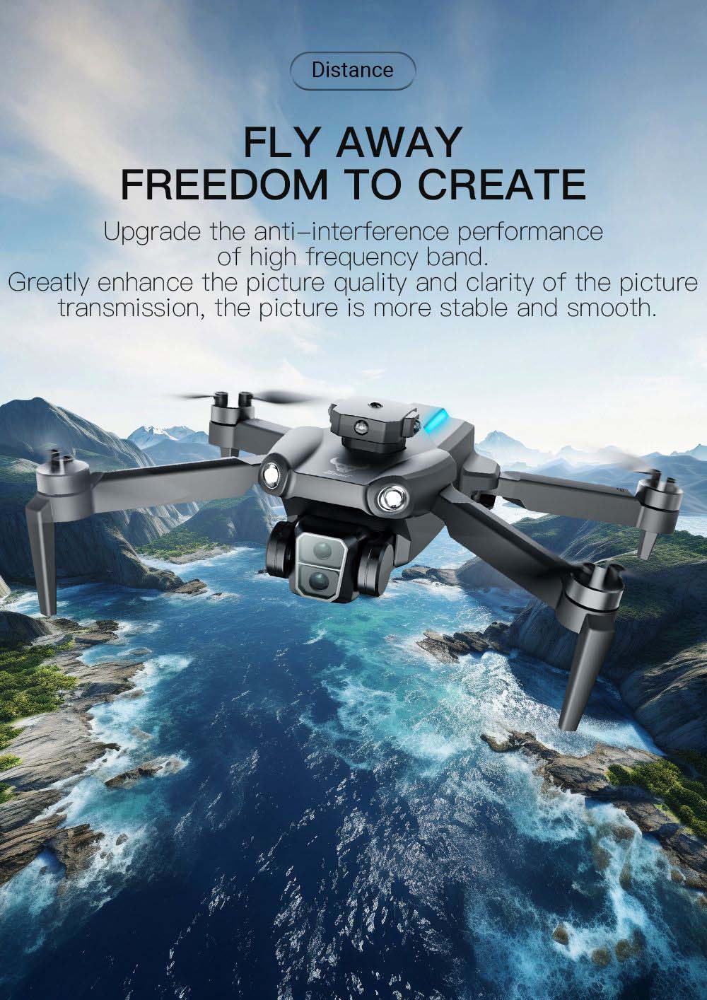 ZLL SG109 Pro RC Drone Dual 4K Camera - 3 Batteries